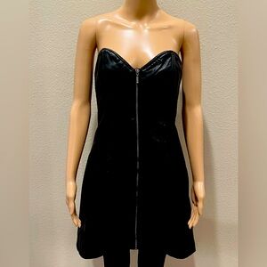 Women’s pleather strapless dress